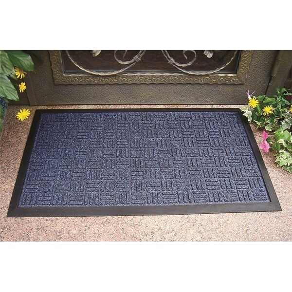 Simple Spaces Mat Door Rubber Blue 18X30In 06ABSHE113L Zoro